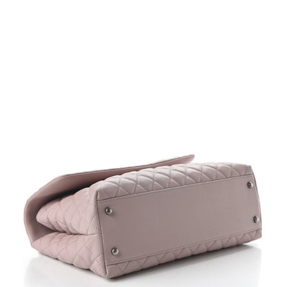 Chanel Caviar Quilted Medium Coco Handle Flap Light Pink 5 of 12