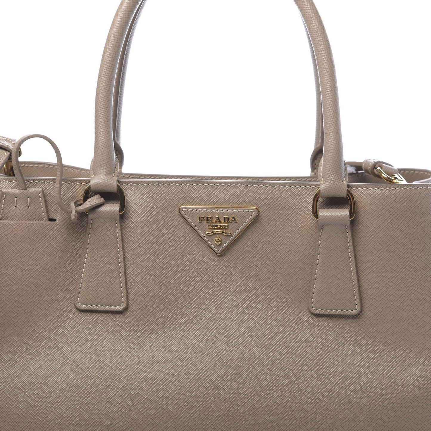 Saffiano Lux Medium Tote Visone