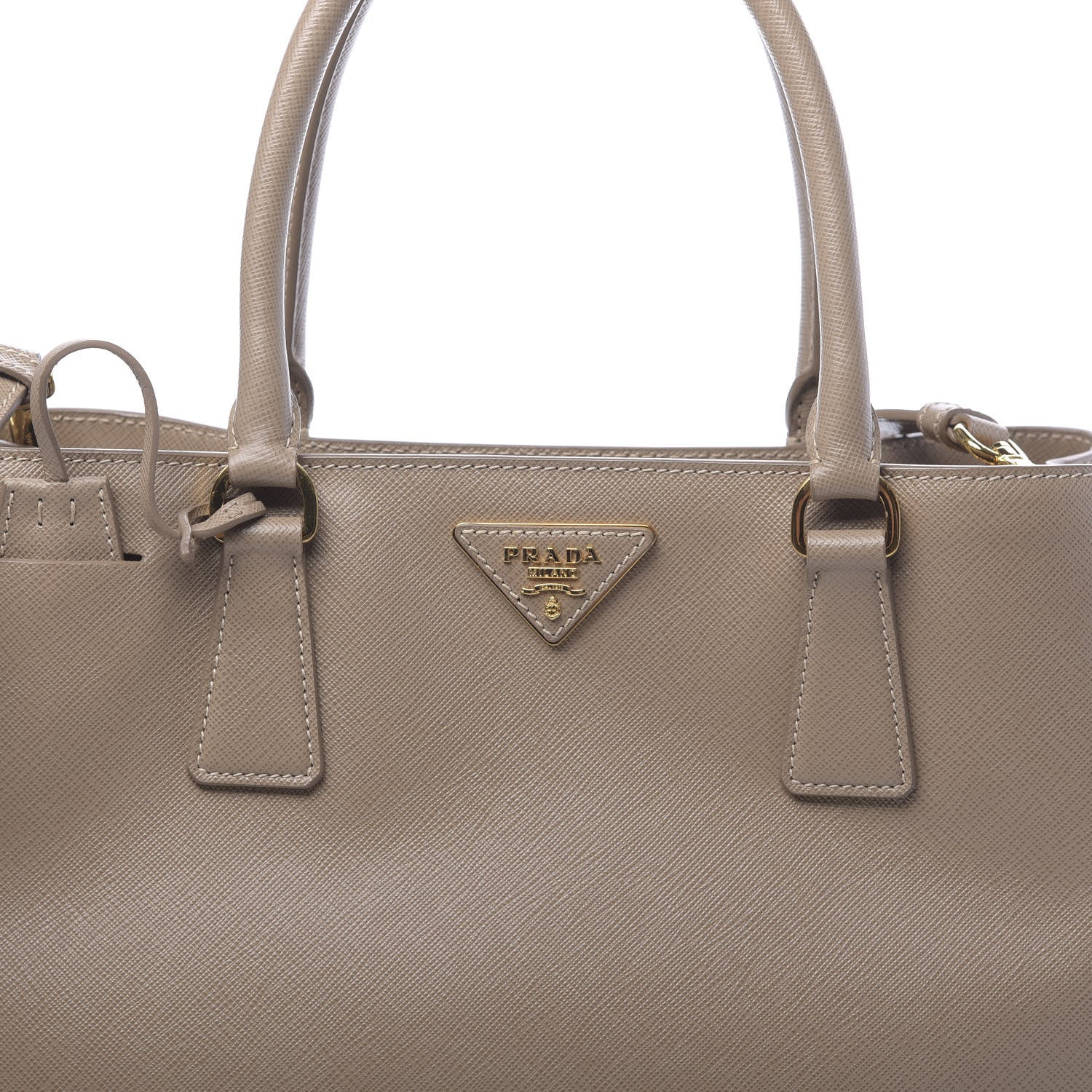 Prada Saffiano Lux Medium Tote Visone 8 of 10