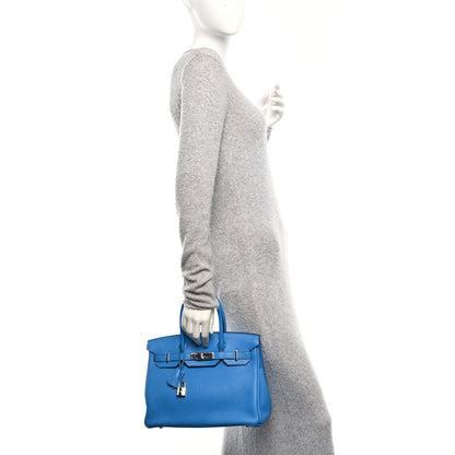 Hermes Togo BIRKIN 30 Bleu Zanzibar 2 of 10
