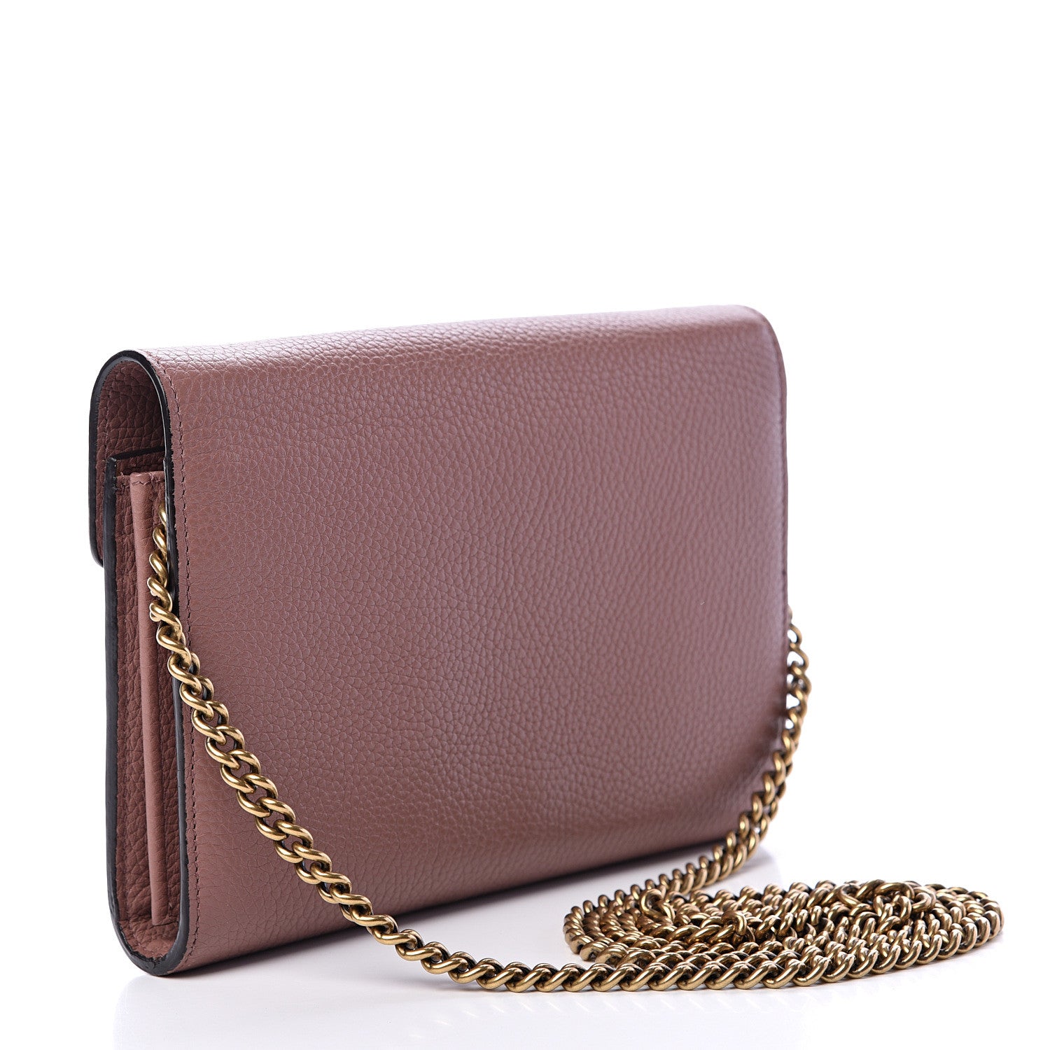 Gucci Cellarius Calfskin GG Marmont Chain Wallet Rosy Phard 2 of 10