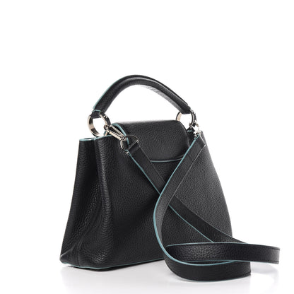 Louis Vuitton Taurillon Capucines BB Black Turquoise 3 of 10