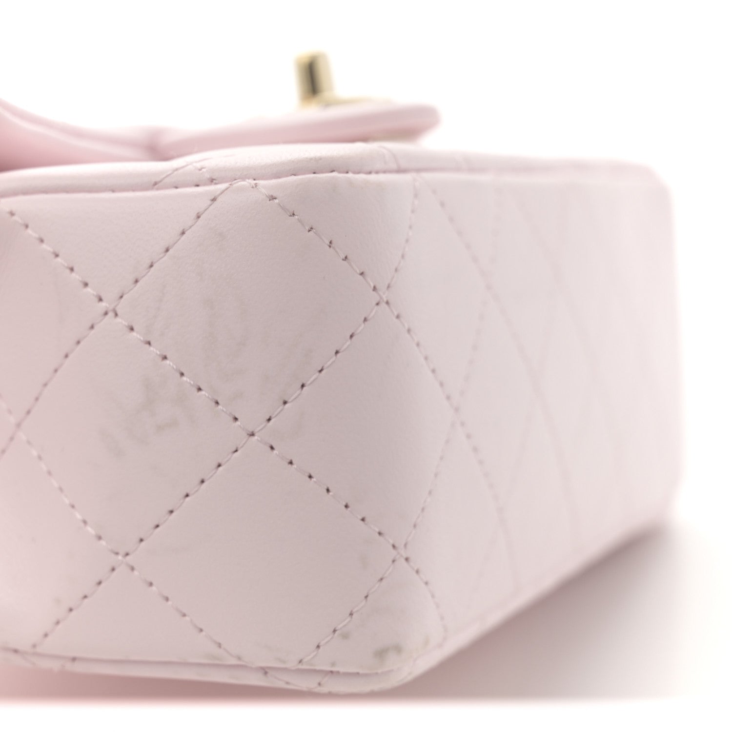 Chanel Lambskin Quilted Mini Top Handle Rectangular Flap Light Pink 13 of 14