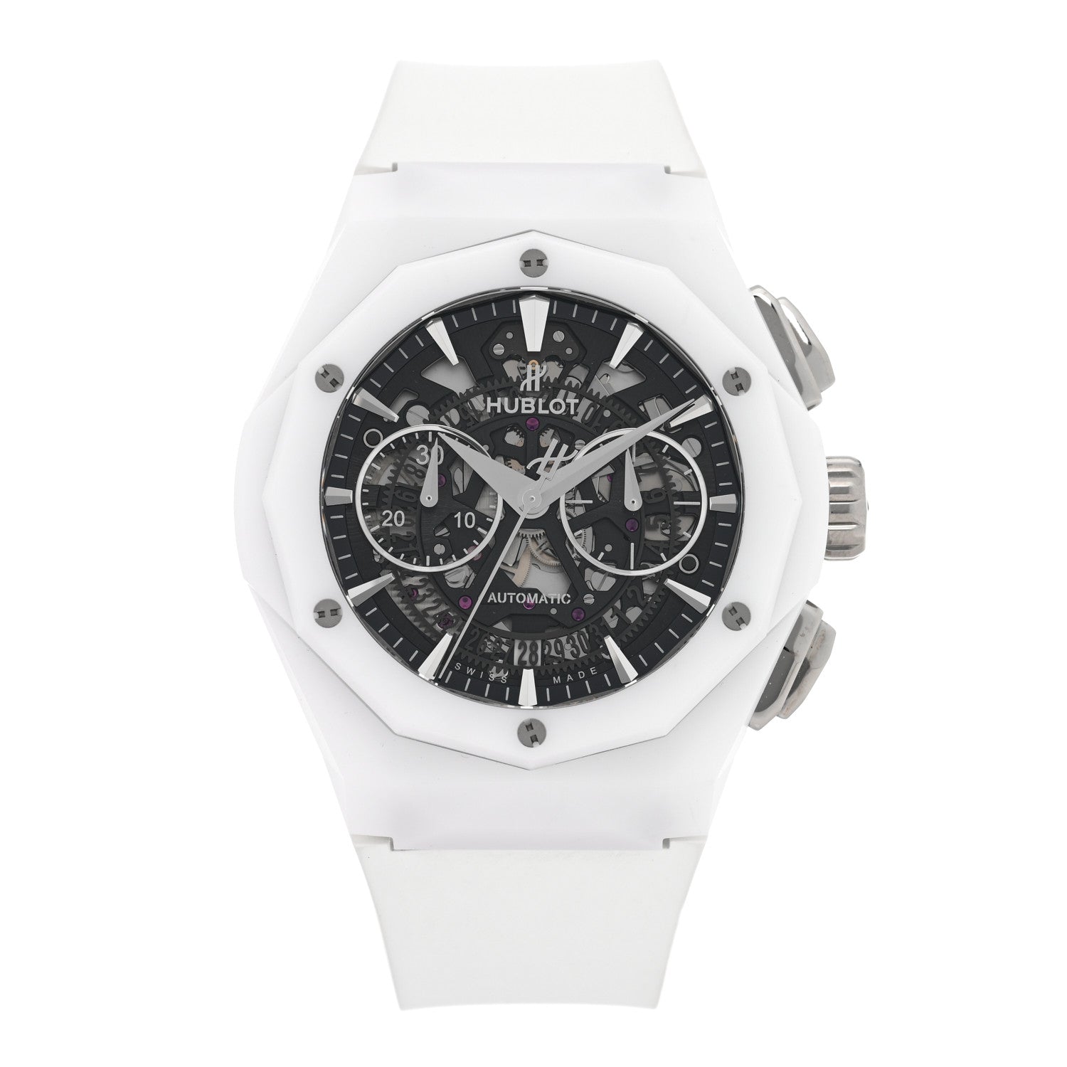 Hublot Ceramic Rubber 45mm Classic Fusion Aerofusion Chronograph Automatic Watch Black 525.HI.0170.RW.ORL21 1 of 5