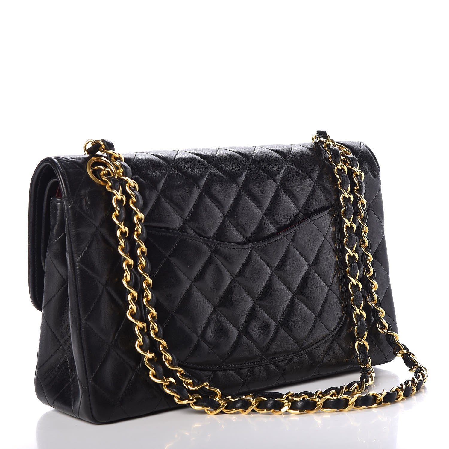 Chanel Lambskin Quilted Medium Double Flap Black 3 of 8