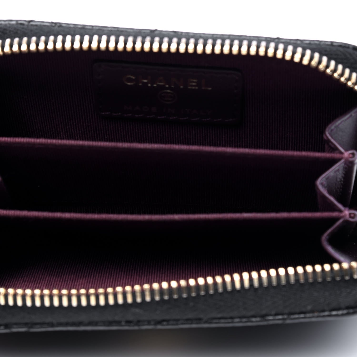 Chanel Caviar Quilted Zip Coin Purse Black 3 of 4