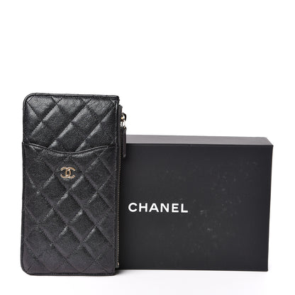 Chanel Iridescent Caviar Quilted Classic Flat Wallet Pouch Black 8 of 8