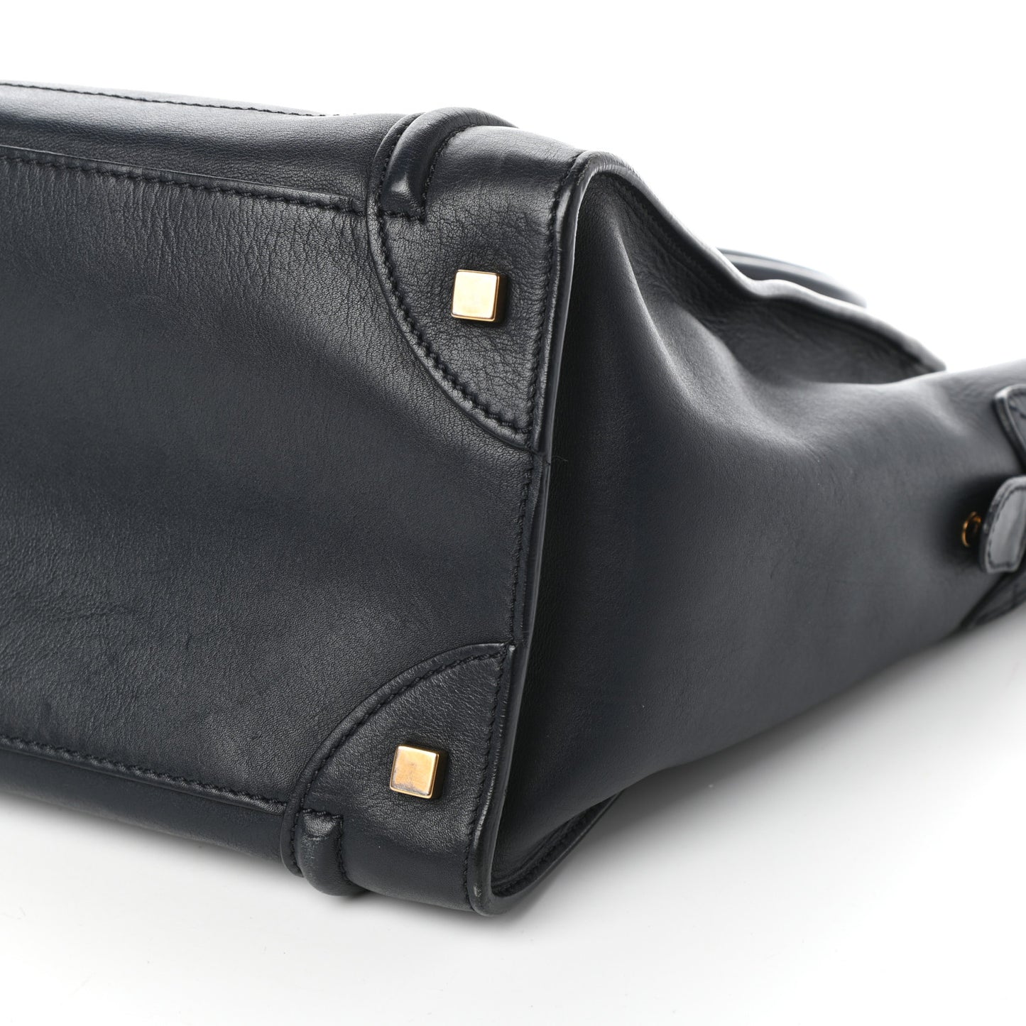 Smooth Calfskin Mini Luggage Navy Blue