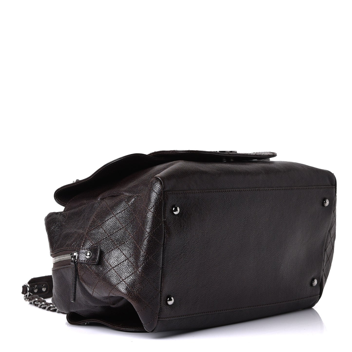 Glazed Caviar Pocket In The City Tote Brown