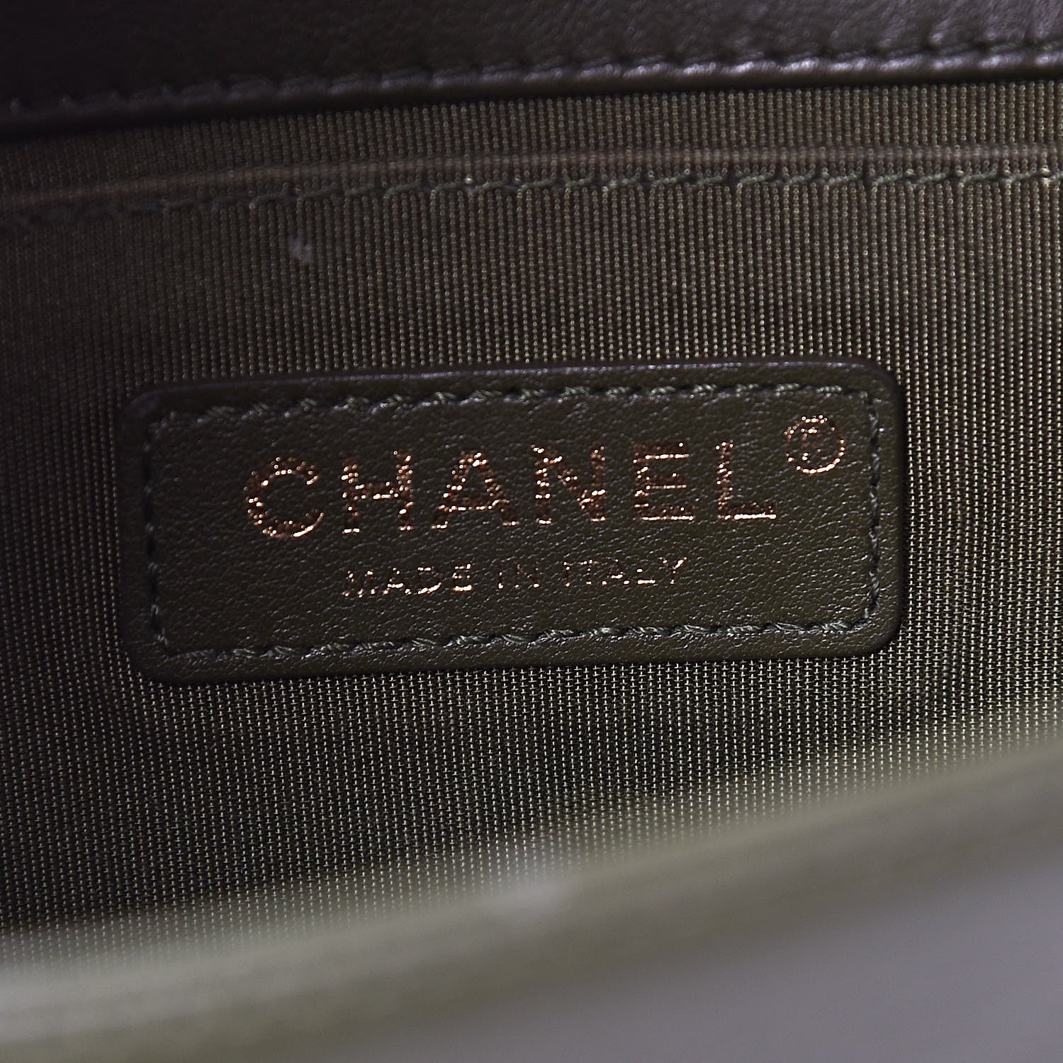 Chanel Fabric Chevron Braided Medium Boy Flap Black Dark Green 6 of 11