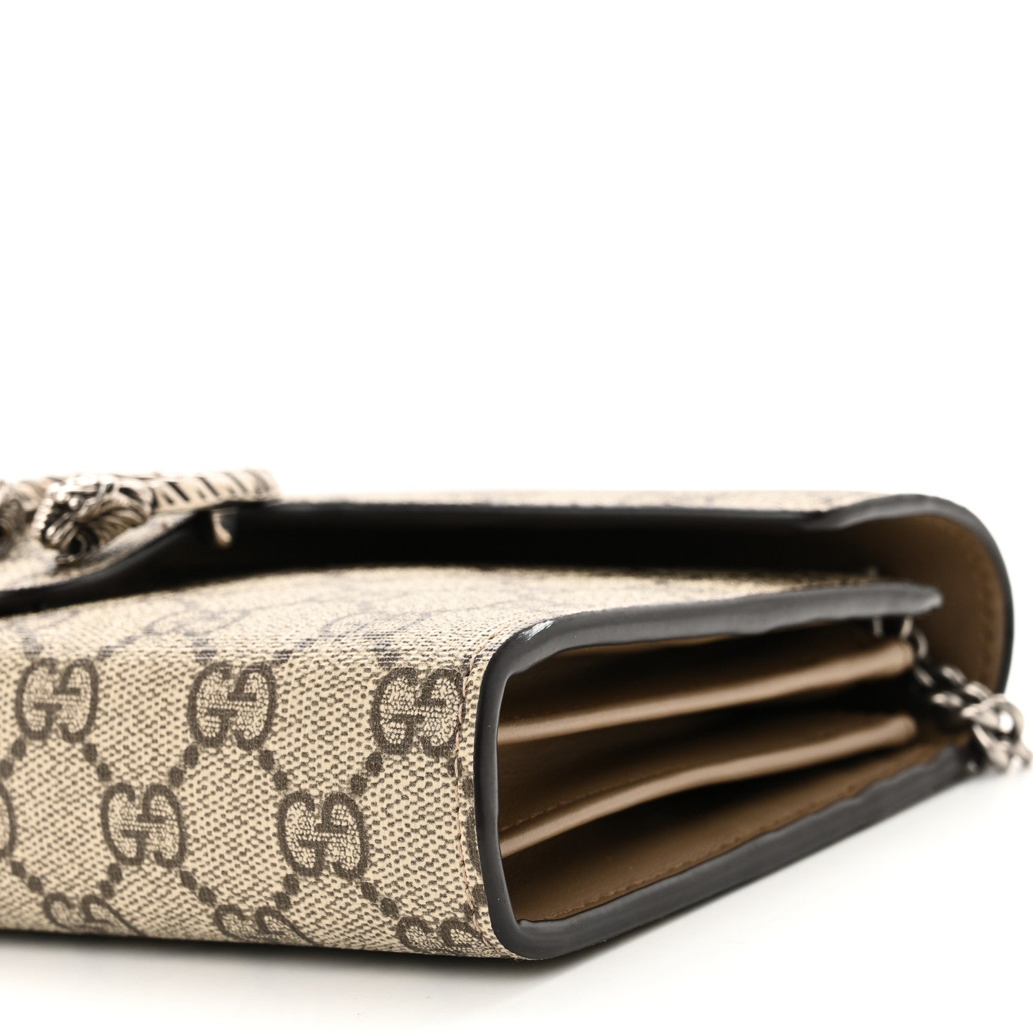 Gucci GG Supreme Monogram Mini Dionysus Chain Wallet Beige Taupe 10 of 11