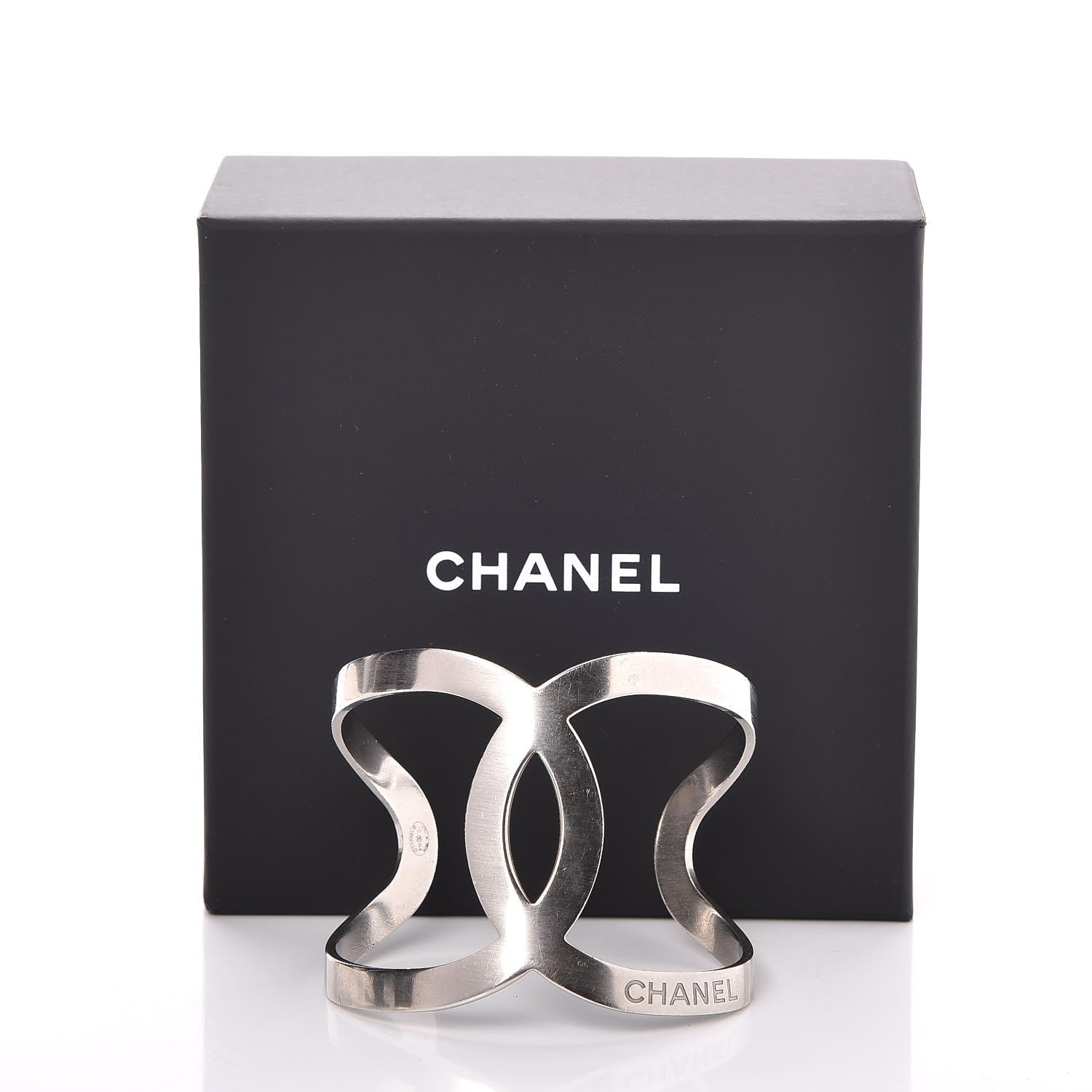 Chanel Metal CC Cuff Silver 6 of 6