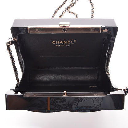 Chanel Plexiglass Crystal CC Minaudiere Clutch Black Copper 5 of 9