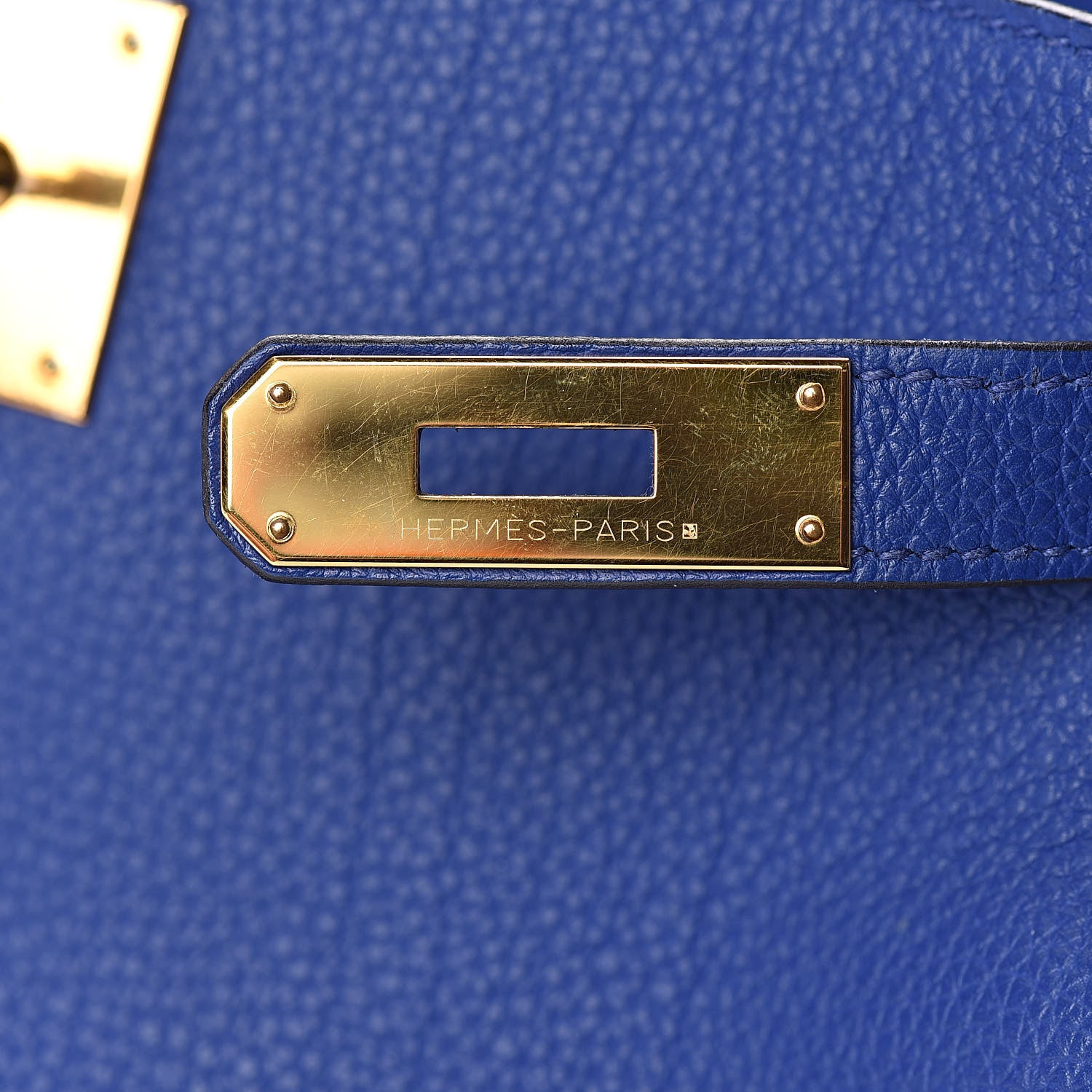 Hermes Togo Kelly Retourne 28 Bleu Electrique 18 of 37