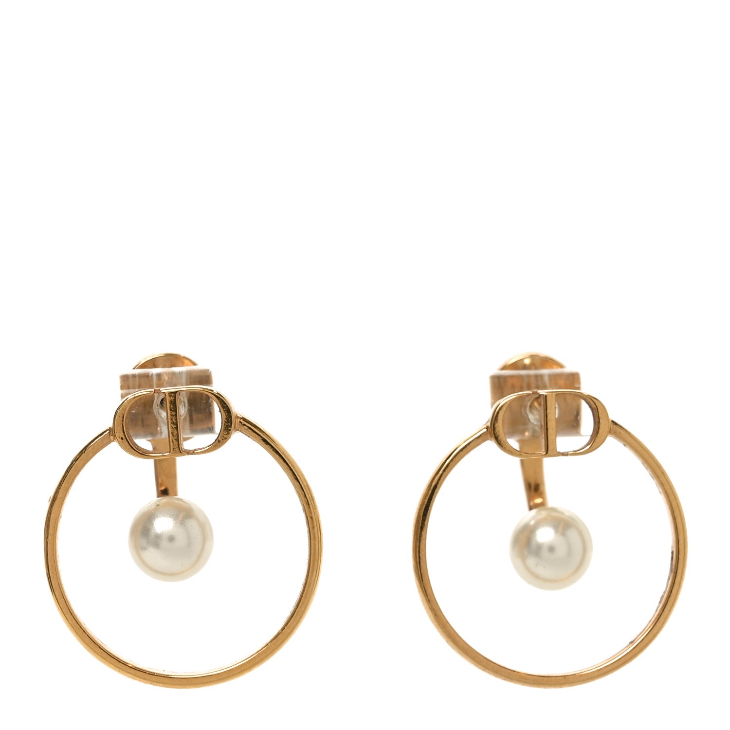 Christian Dior Pearl 30 Montaigne Earrings Gold 1 of 4