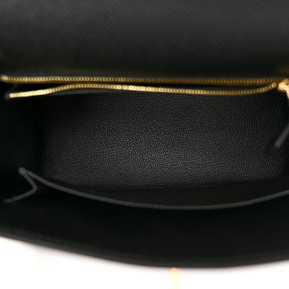 Hermes Epsom Kelly Sellier 25 Black 5 of 11