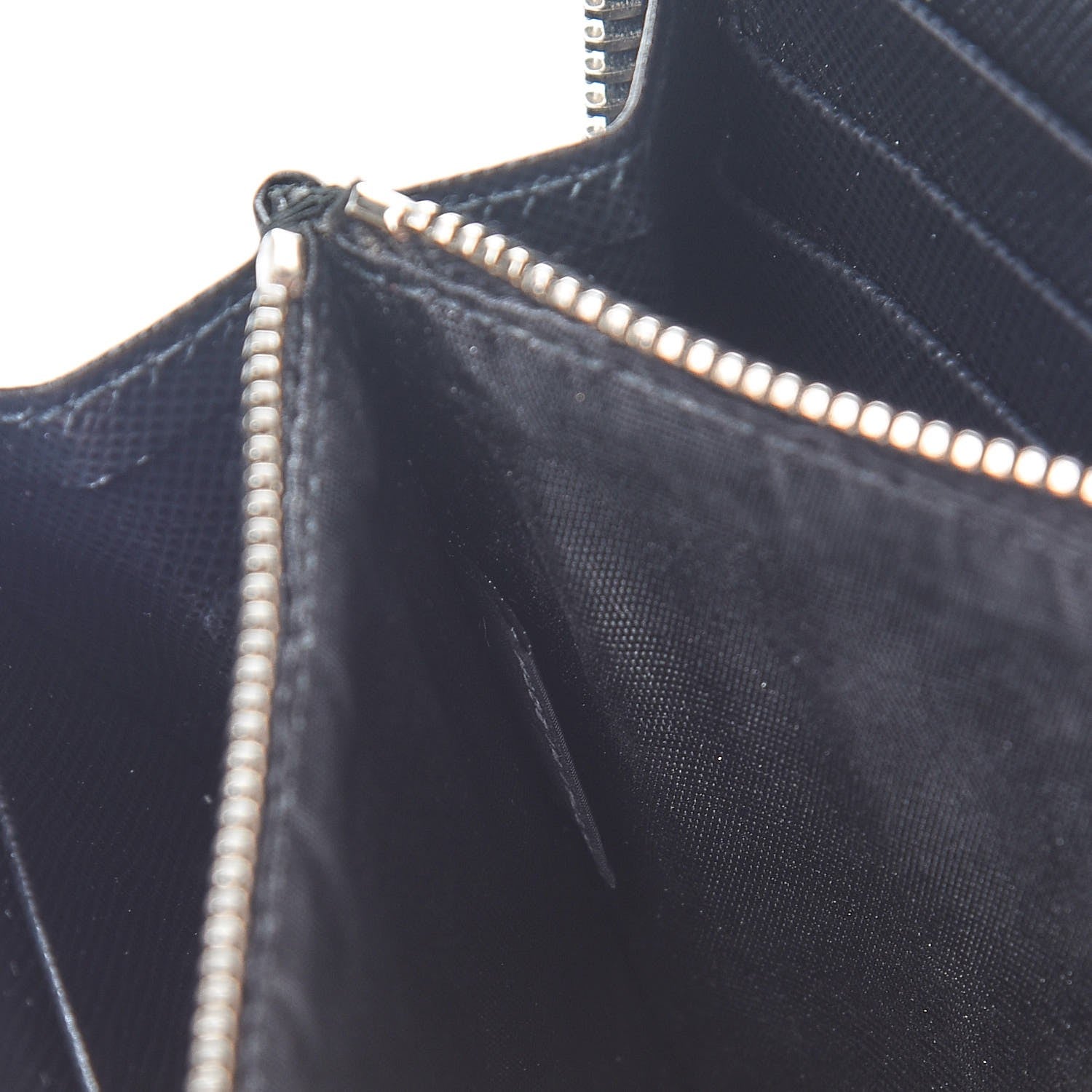 Prada Saffiano Zip Around Wallet Nero Black 7 of 12