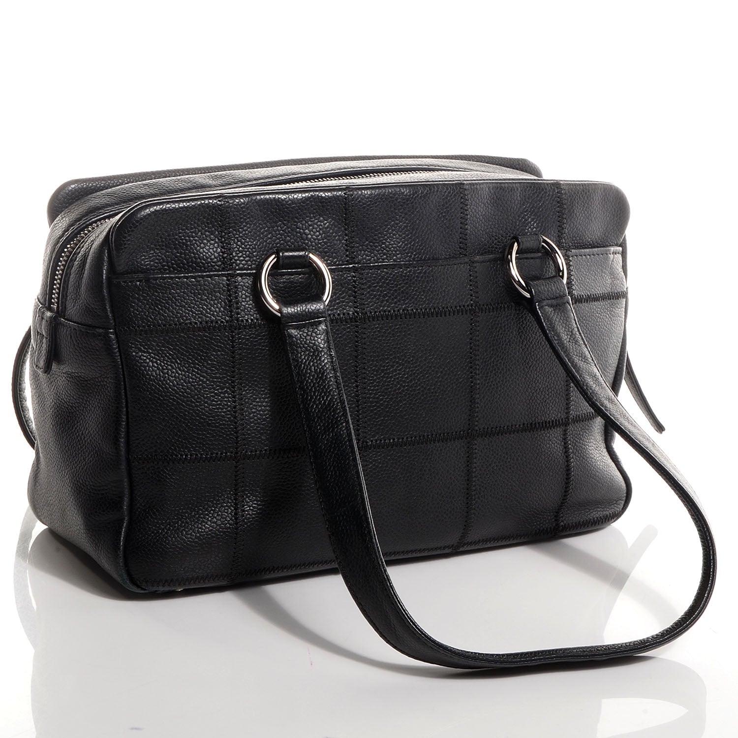 Chanel Caviar Square Stitched Tote Black 3 of 8