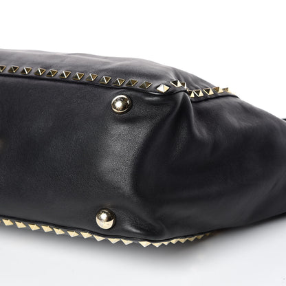 Valentino Garavani Vitello Medium Rockstud Tote Black 6 of 20