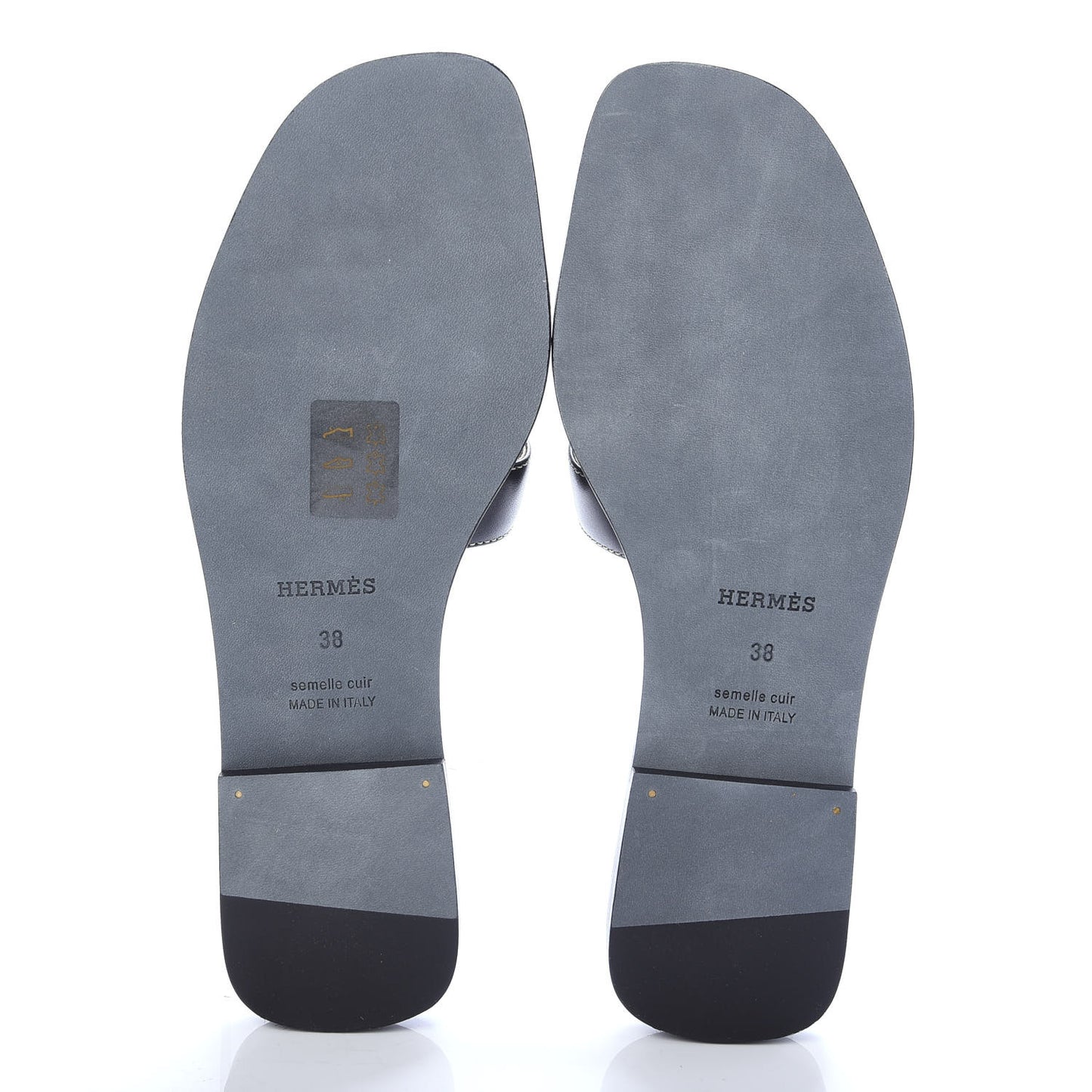 Box Calfskin Oran Sandals 38 Black