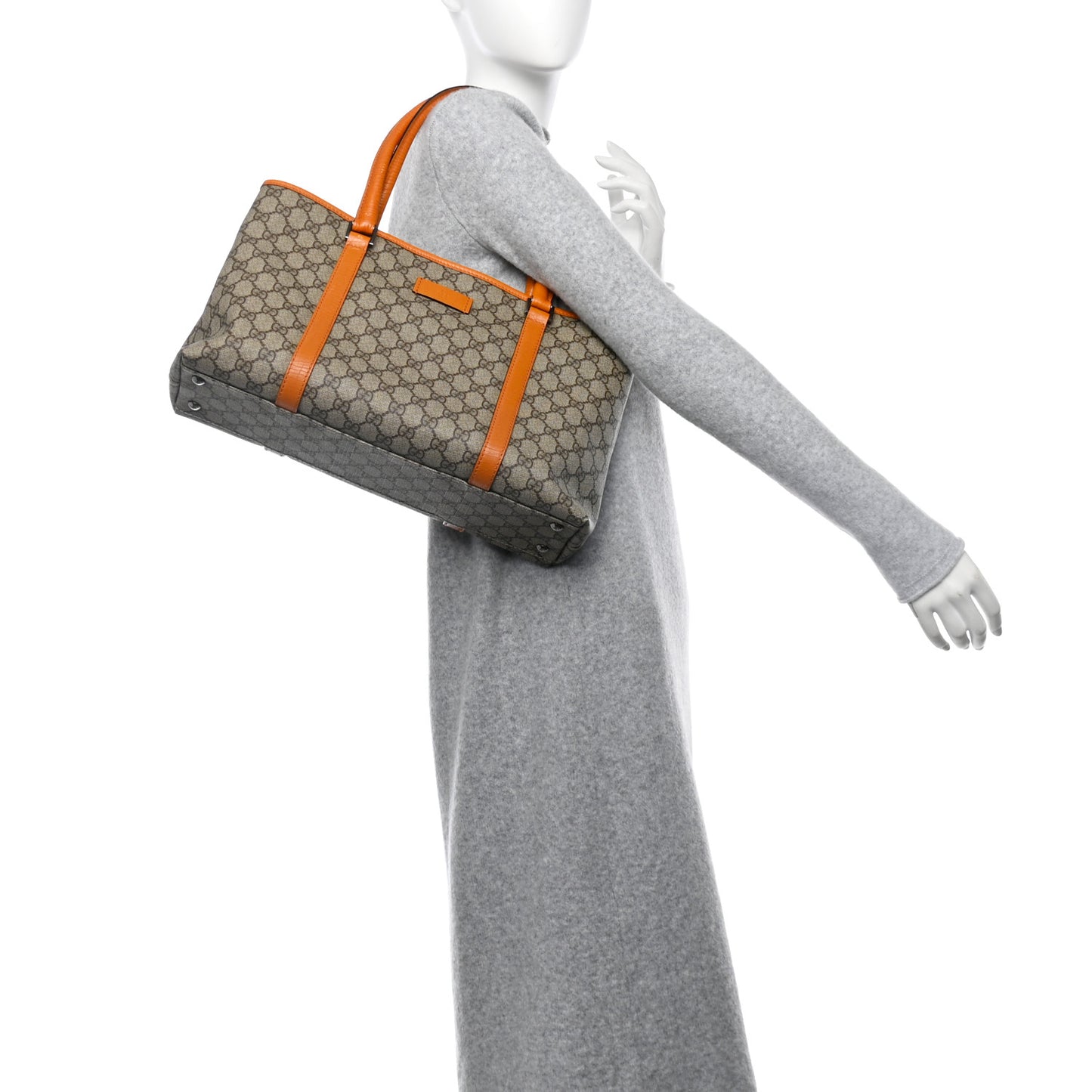 GG Plus Monogram Medium Joy Tote Orange
