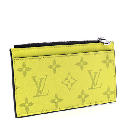 Louis Vuitton Monogram Taiga Coin Card Holder Yellow 2 of 4