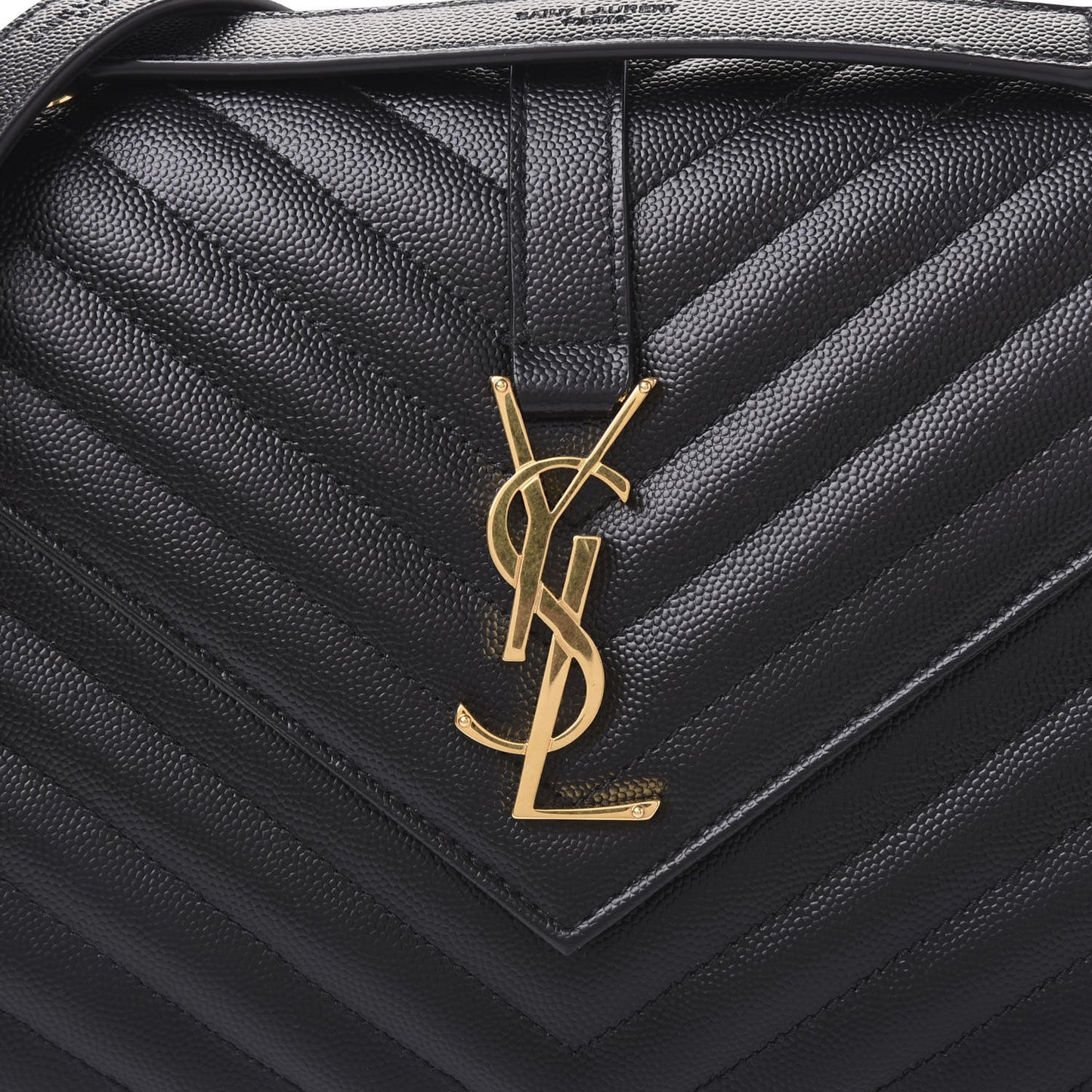 Grain De Poudre Matelasse Chevron Medium Monogram Satchel Black