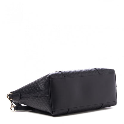 Gucci Soft Microguccissima Small Zippered Satchel Black 3 of 9