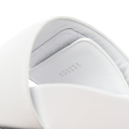 Louis Vuitton Calfskin Sunset Flat Mule Sandals 37 White 13 of 18