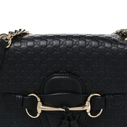 Gucci Microguccissima Medium Emily Chain Shoulder Bag Black 8 of 10