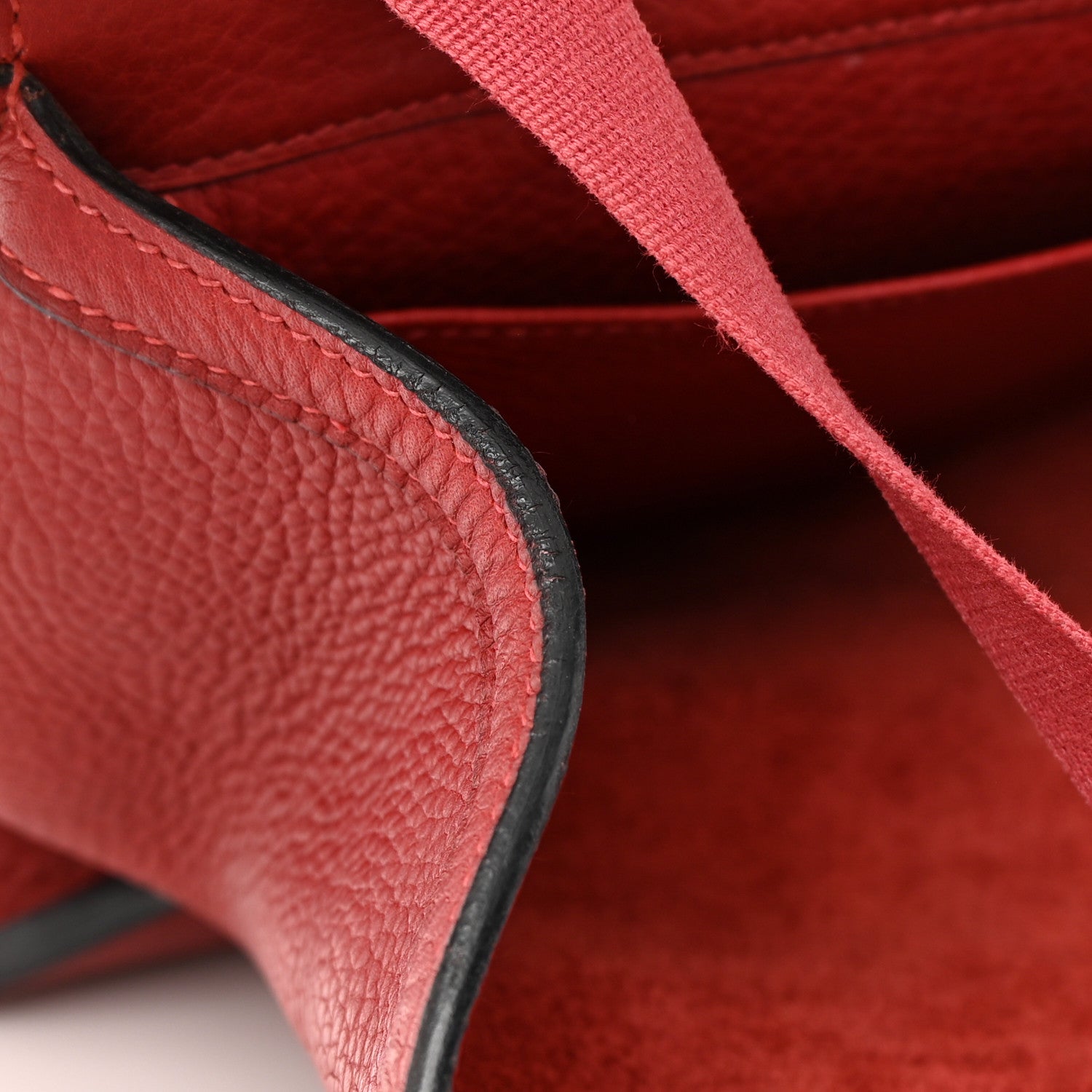 Hermes Taurillon Clemence Sherpa Backpack Rouge Garance 11 of 17