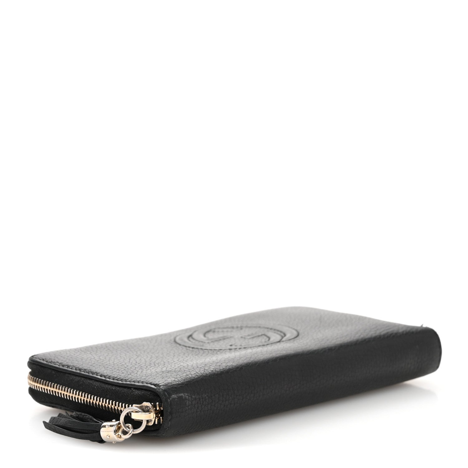 Gucci Pebbled Calfskin Soho Zip Around Wallet Black 4 of 12