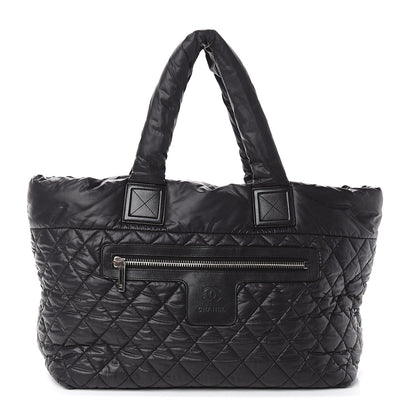 Chanel Nylon Quilted Large Coco Cocoon Tote Black 1 of 8