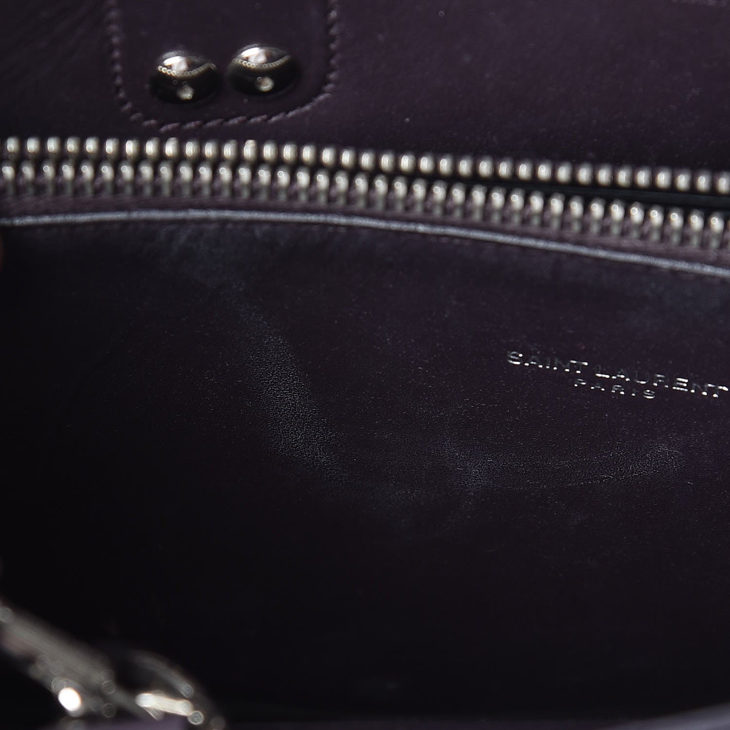 Saint Laurent Grained Calfskin Baby Sac De Jour Deep Purple 24 of 24