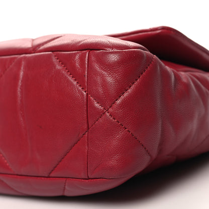 Chanel Goatskin Quilted Medium Chanel 19 Flap Red 10 of 12