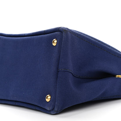 Prada Canapa Small Logo Tote Blue 5 of 8