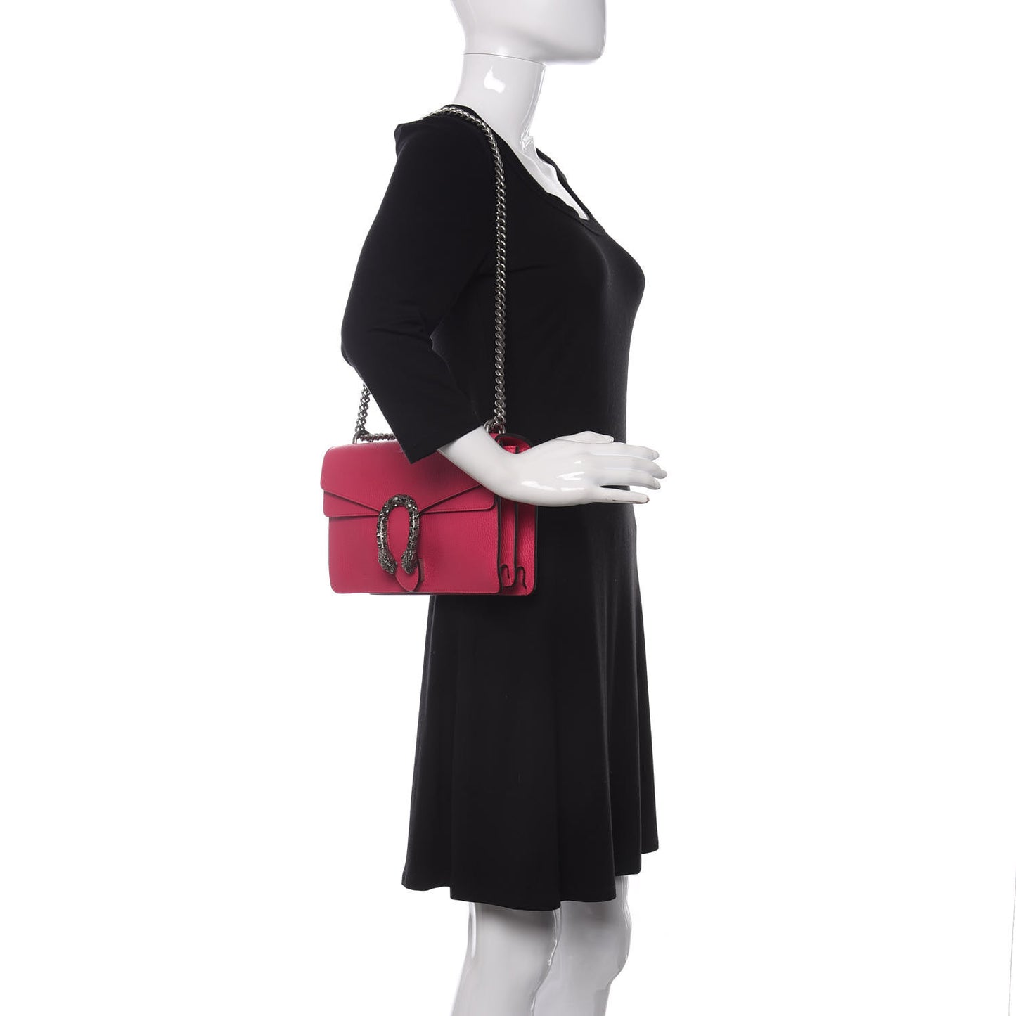 Dollar Calfskin Small Dionysus Shoulder Bag Box Pink