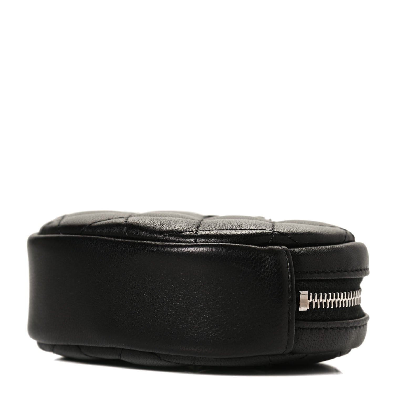 Chanel Lambskin Quilted Zip Around Classic Coin Purse Black 6 of 10