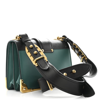 Prada City Calf Saffiano Cahier Bag Assenzio Black 3 of 11