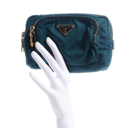 Prada Vela Cosmetic Pouch Petrolio 2 of 12