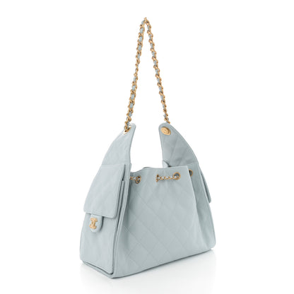 Chanel Caviar Quilted Small Chanel 25 Handbag Light Blue 3 of 10