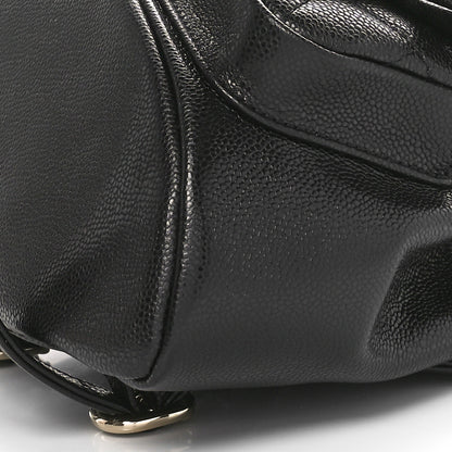 Chanel Shiny Caviar Quilted Small Duma Pockets Drawstring Backpack Black 10 of 11
