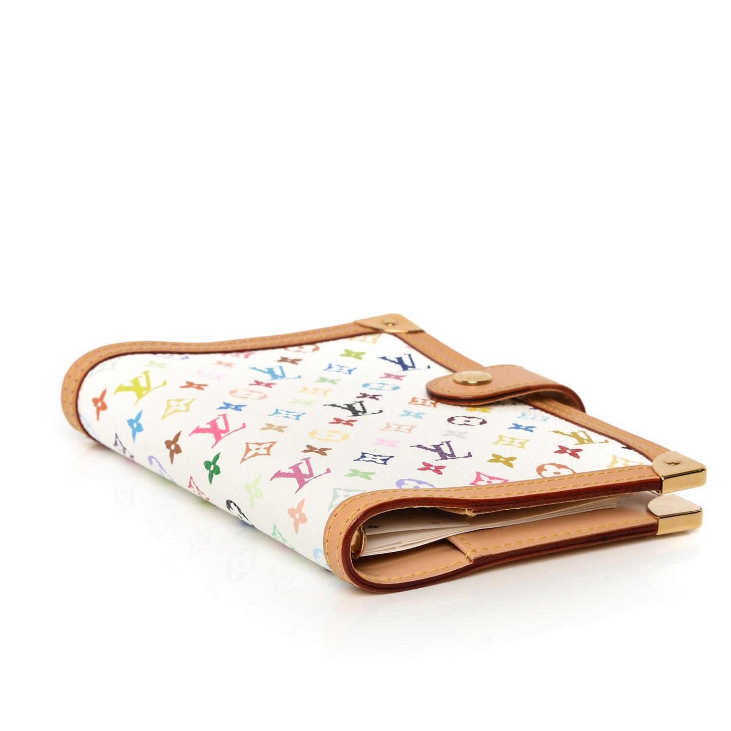 Louis Vuitton Monogram Multicolor Small Ring Agenda Cover White 4 of 6