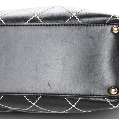 Chanel Calfskin Wild Stitch Large Tote Black 15 of 16
