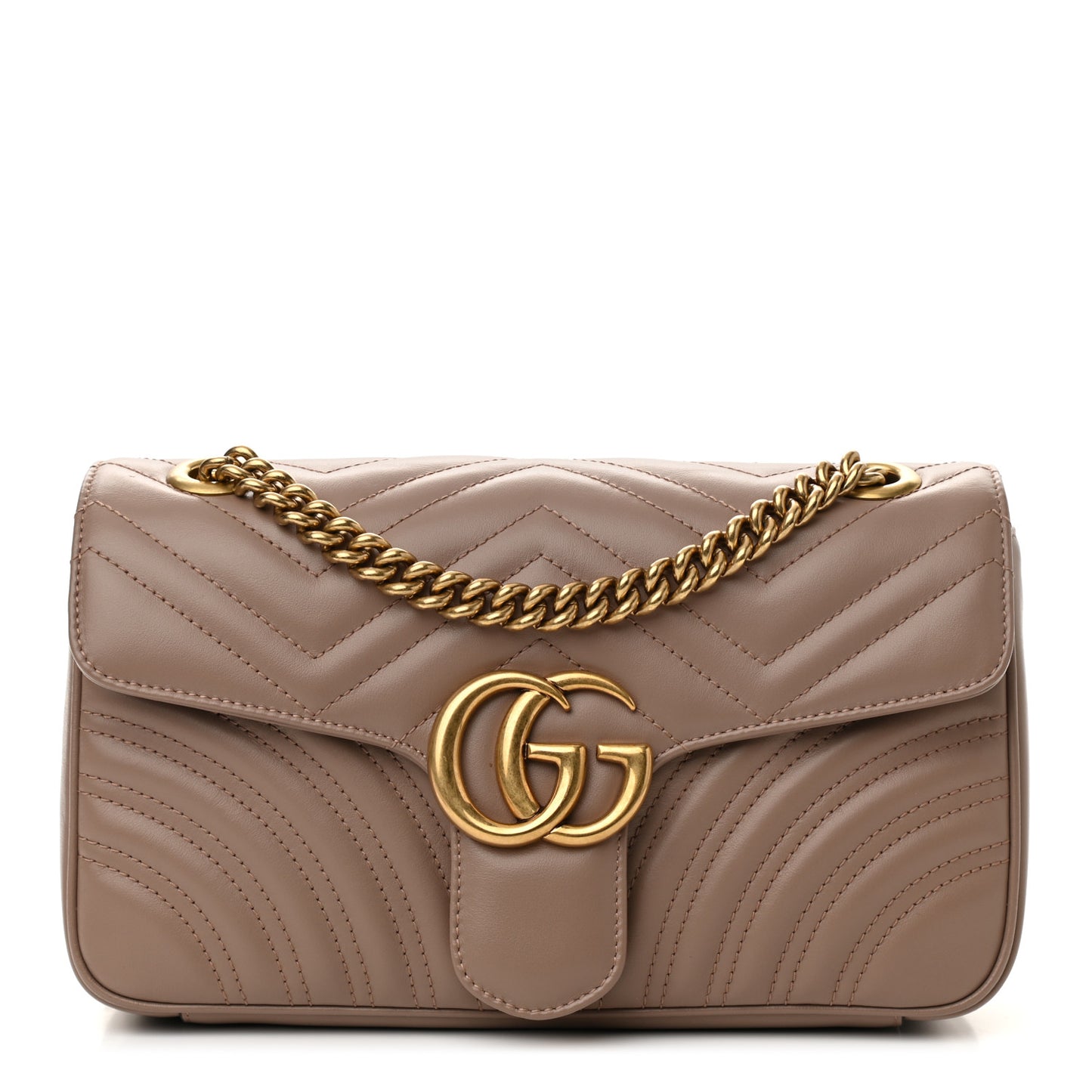 Calfskin Matelasse Small GG Marmont Shoulder Bag Porcelain Rose