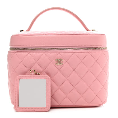 Chanel Caviar Quilted Large Vanity Pouch Pink 1 of 8