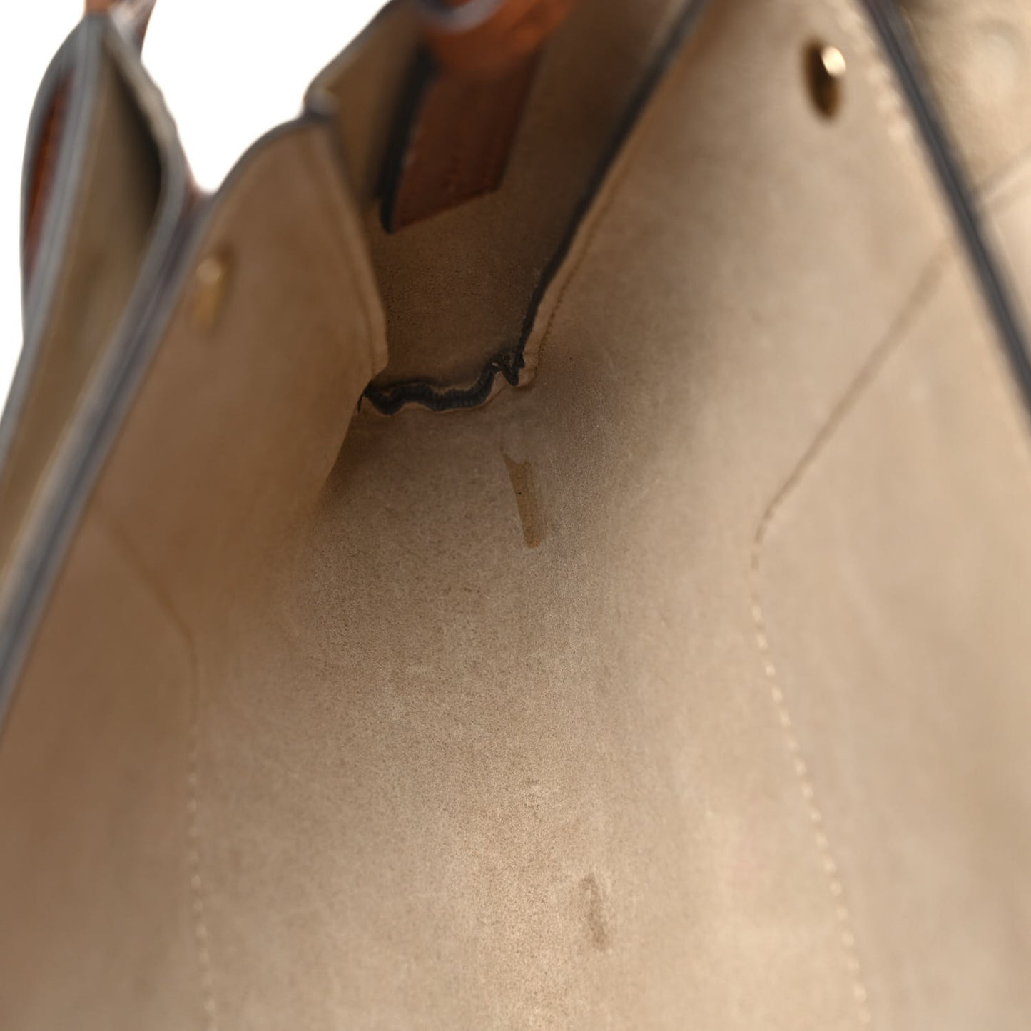 Suede Calfskin Mini Faye Shoulder Bag Tobacco