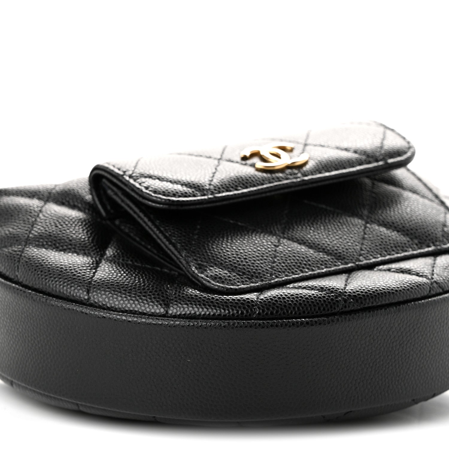 Chanel Caviar Quilted Polly Pocket Pouch Hobo Black 8 of 9