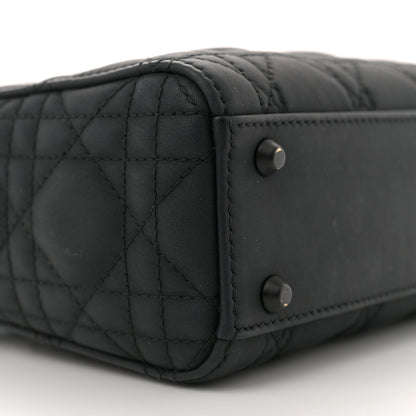 Christian Dior Ultra Matte Calfskin Cannage Mini Lady Dior Black 9 of 12