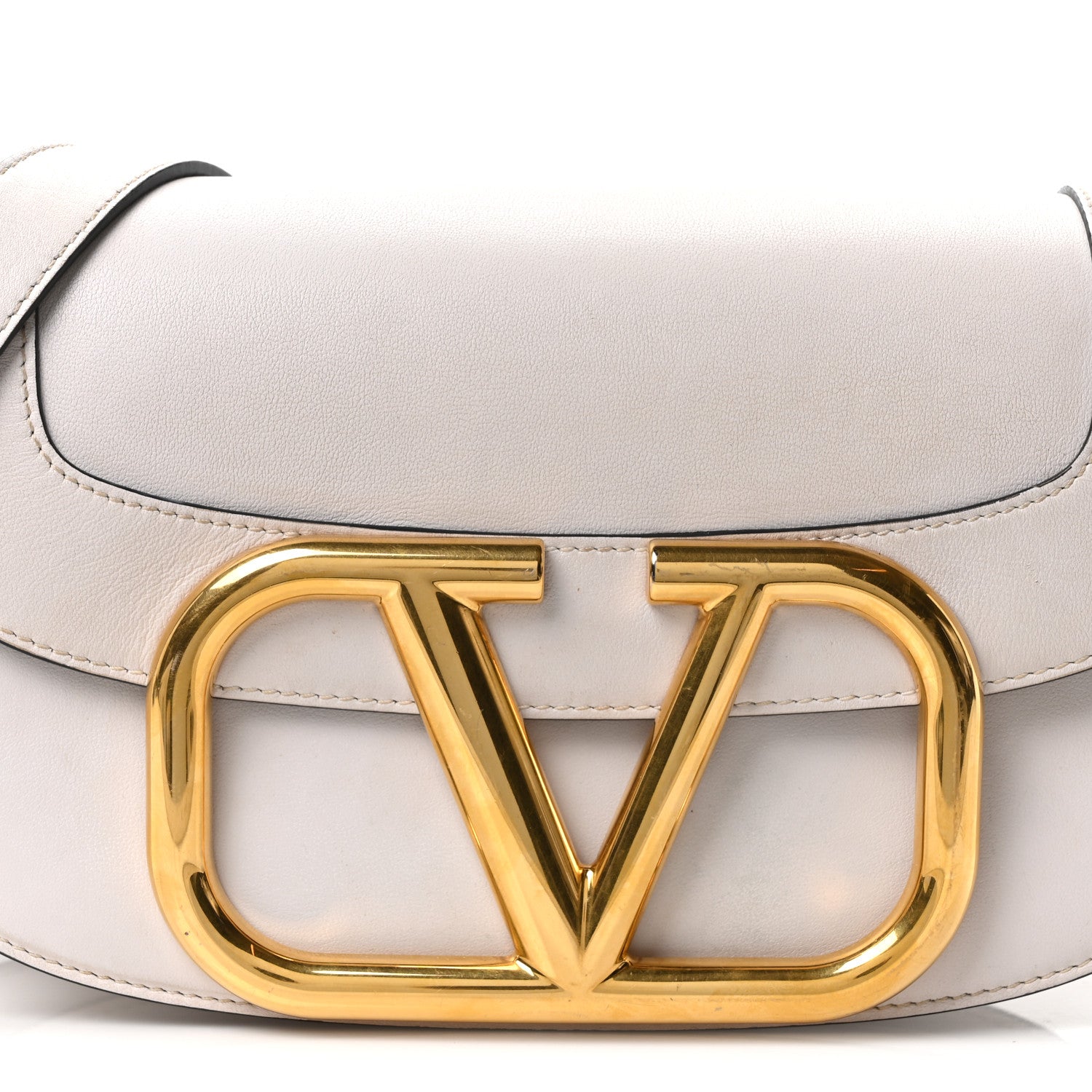 Valentino Garavani Smooth Calfskin Supervee Shoulder Bag Optic White 7 of 9